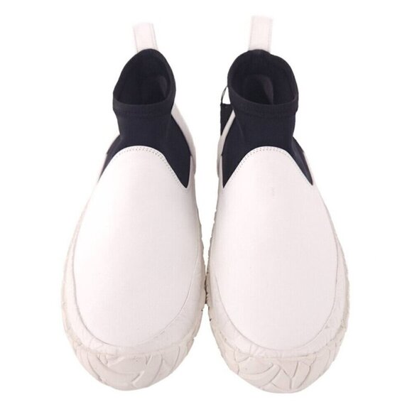 Issey Miyake Men White Vulcanized Mid-Top Sneakers 42 9 New - Picture 3 of 15